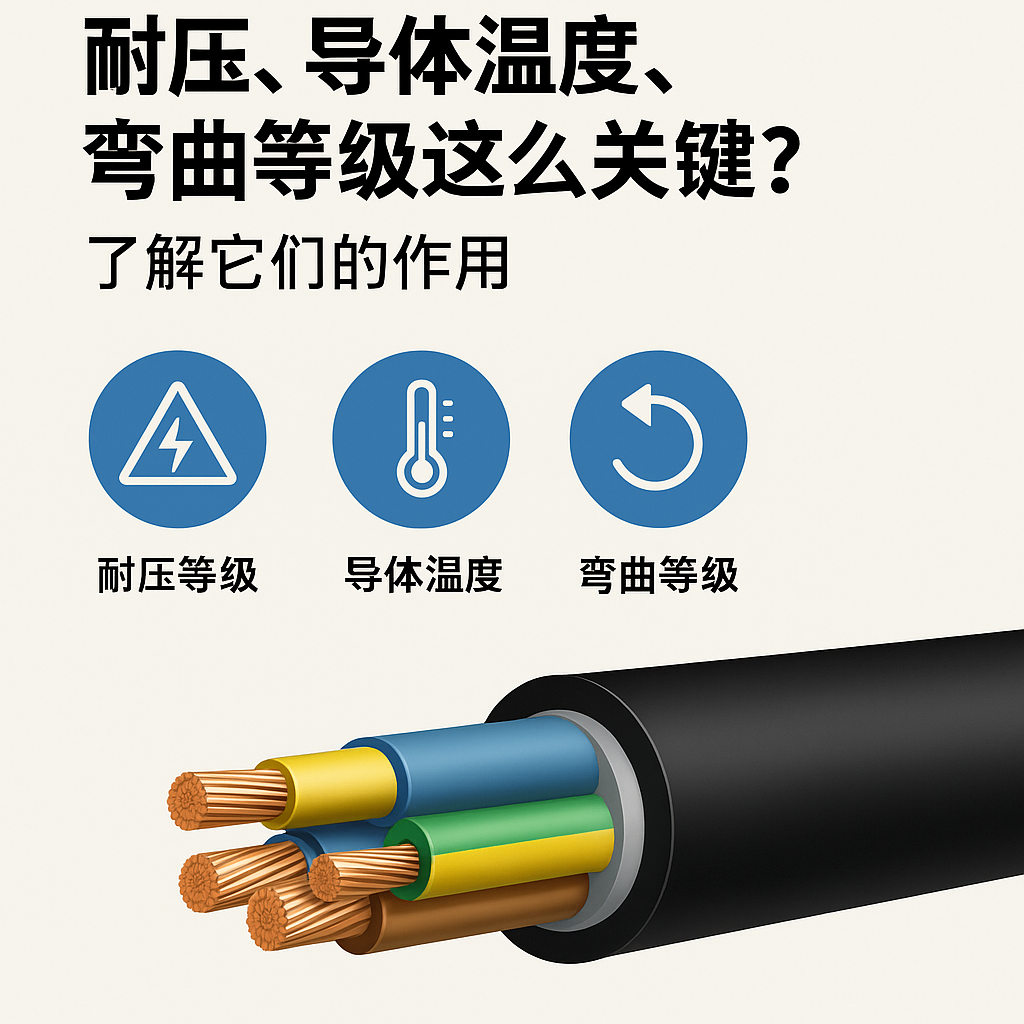 为什么充电电缆的耐压、导体温度、弯曲等级这么关键？了解它们的作用